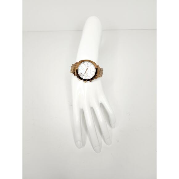 Michael Kors Rose Gold MOP Dial Crystal Chronograph Watch MK5336 New Battery main image 15